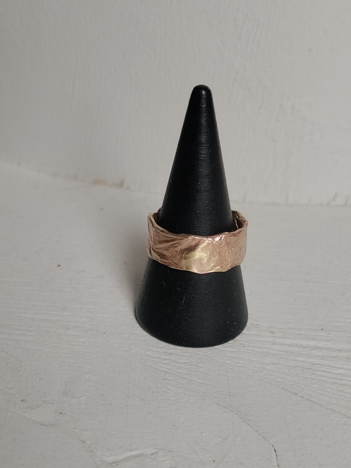 Bague ajustable laiton réticulé effet froissé LEIA&CO