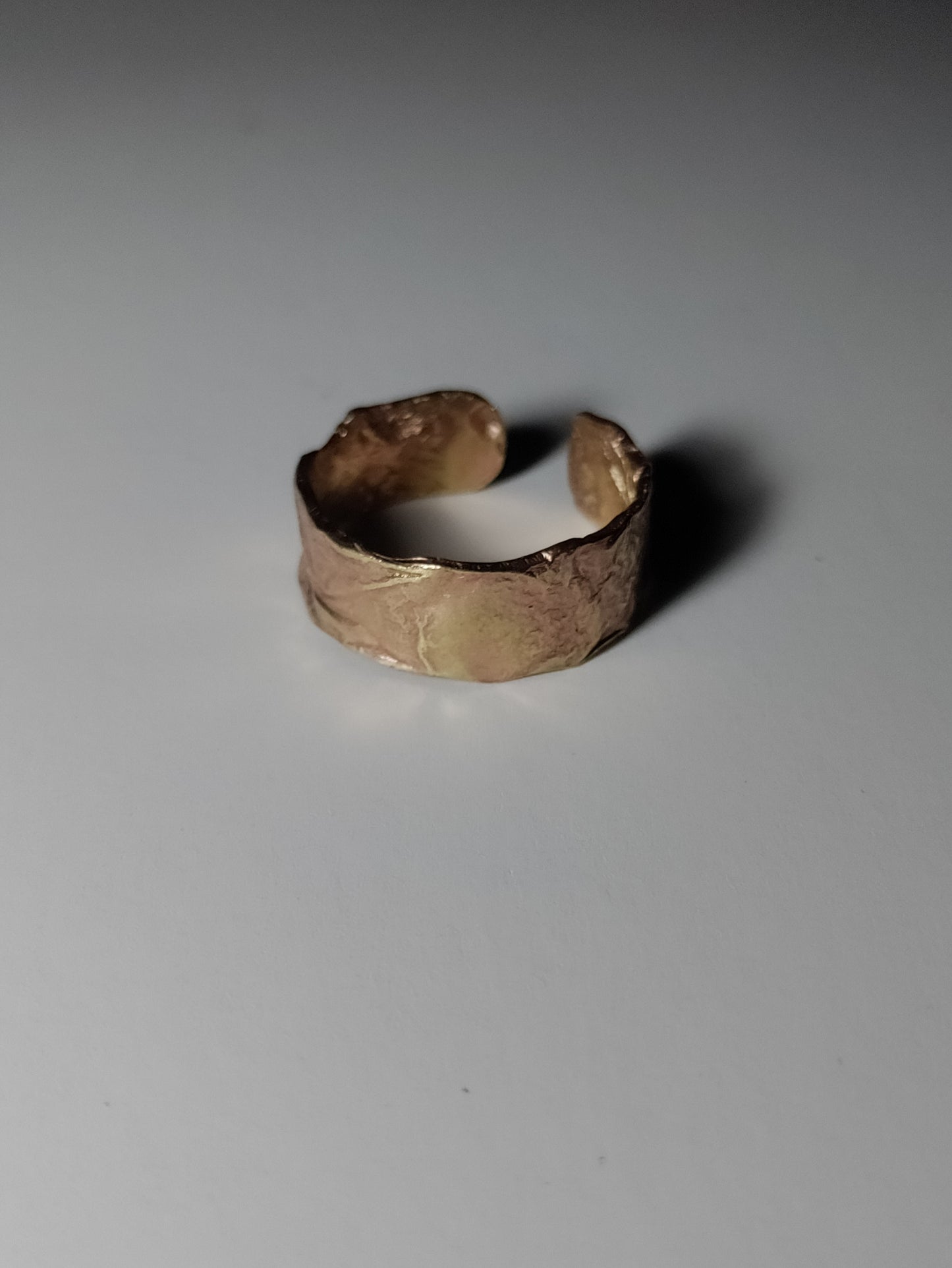 Bague ajustable laiton réticulé effet froissé LEIA&CO