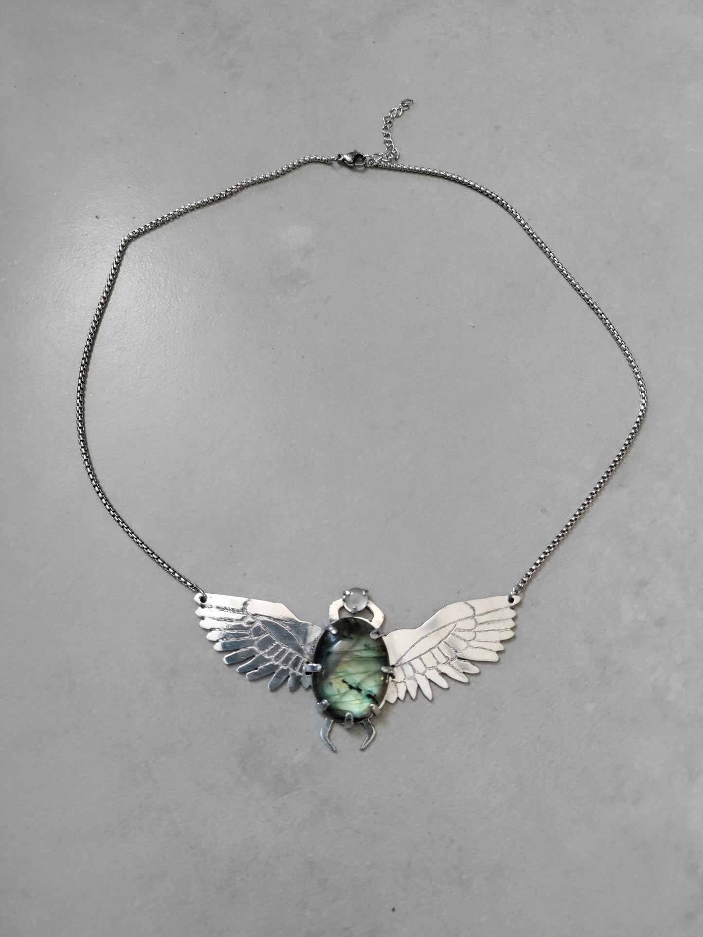 Egyptian beetle necklace