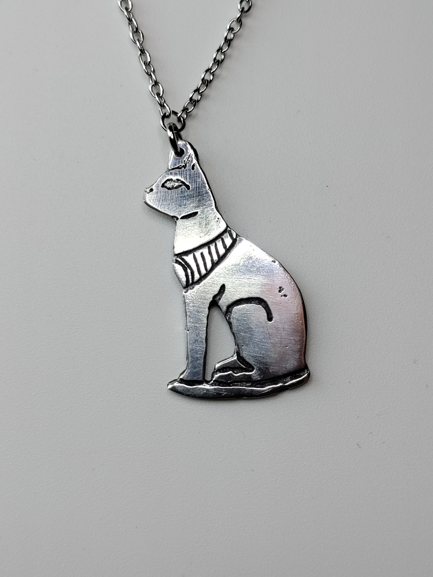 Parure collier et boucles d'oreilles Bastet déesse chat égyptien LEIA&CO