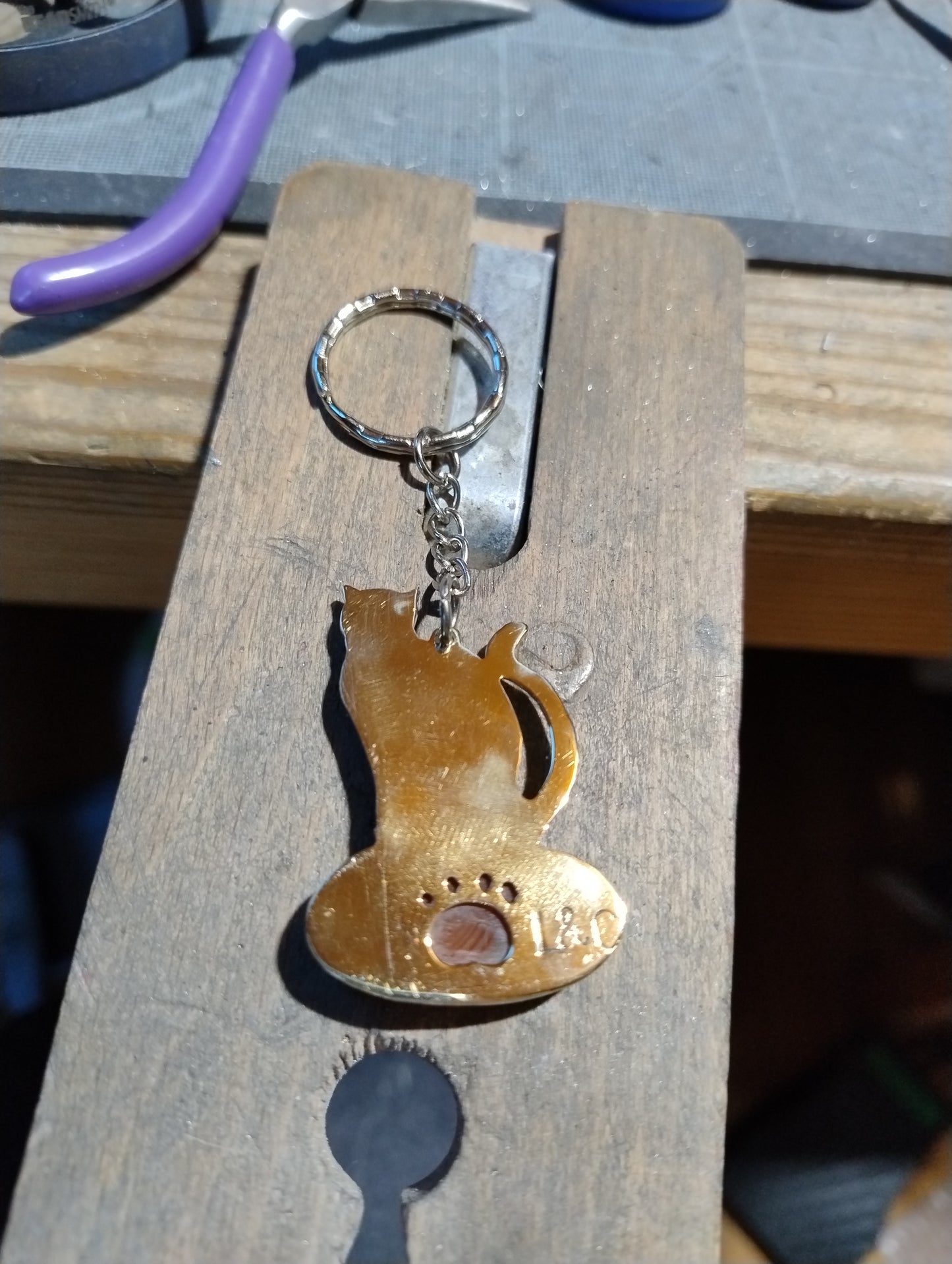 Orangee cat keychain - custom request