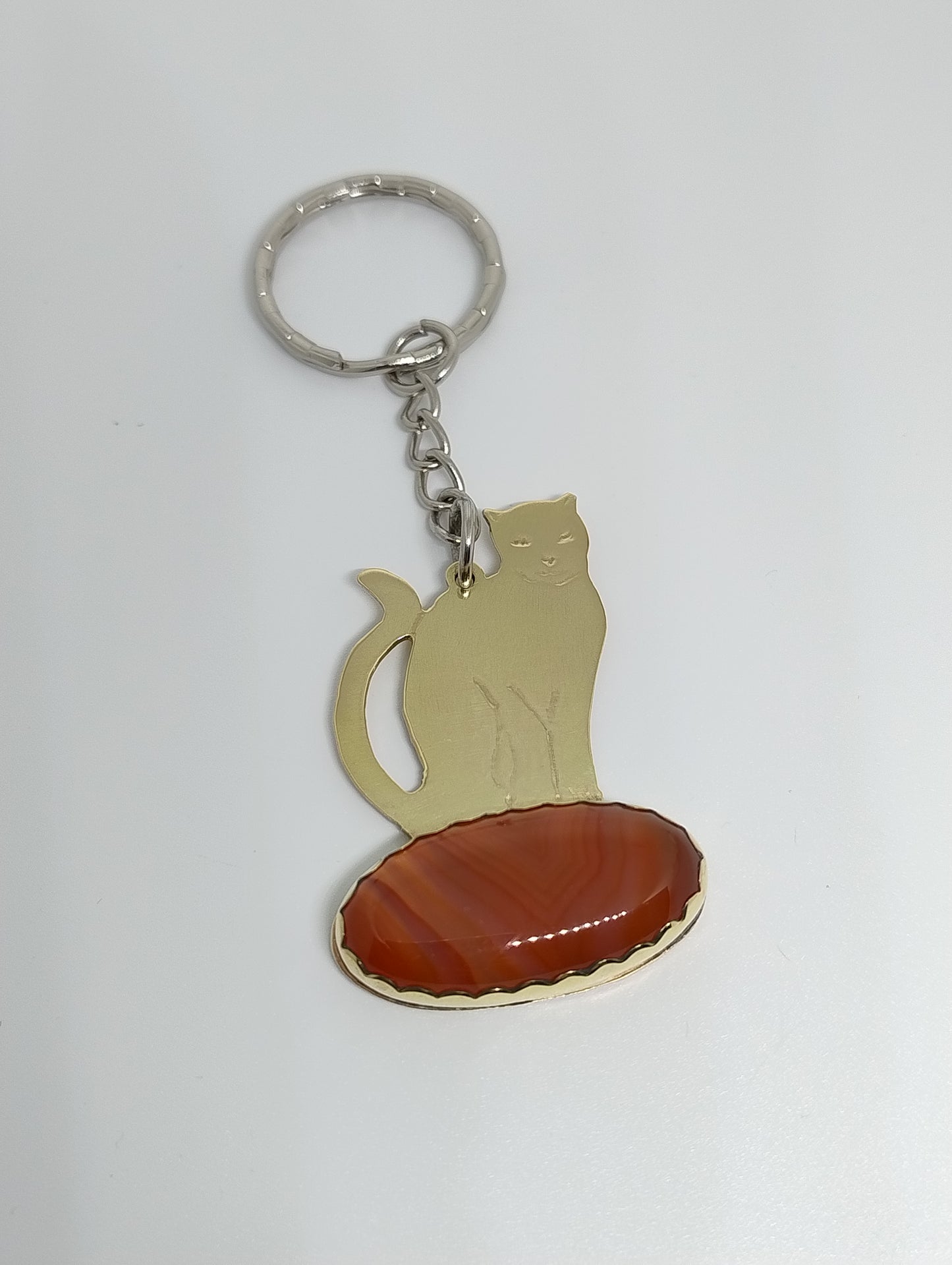 Orangee cat keychain - custom request
