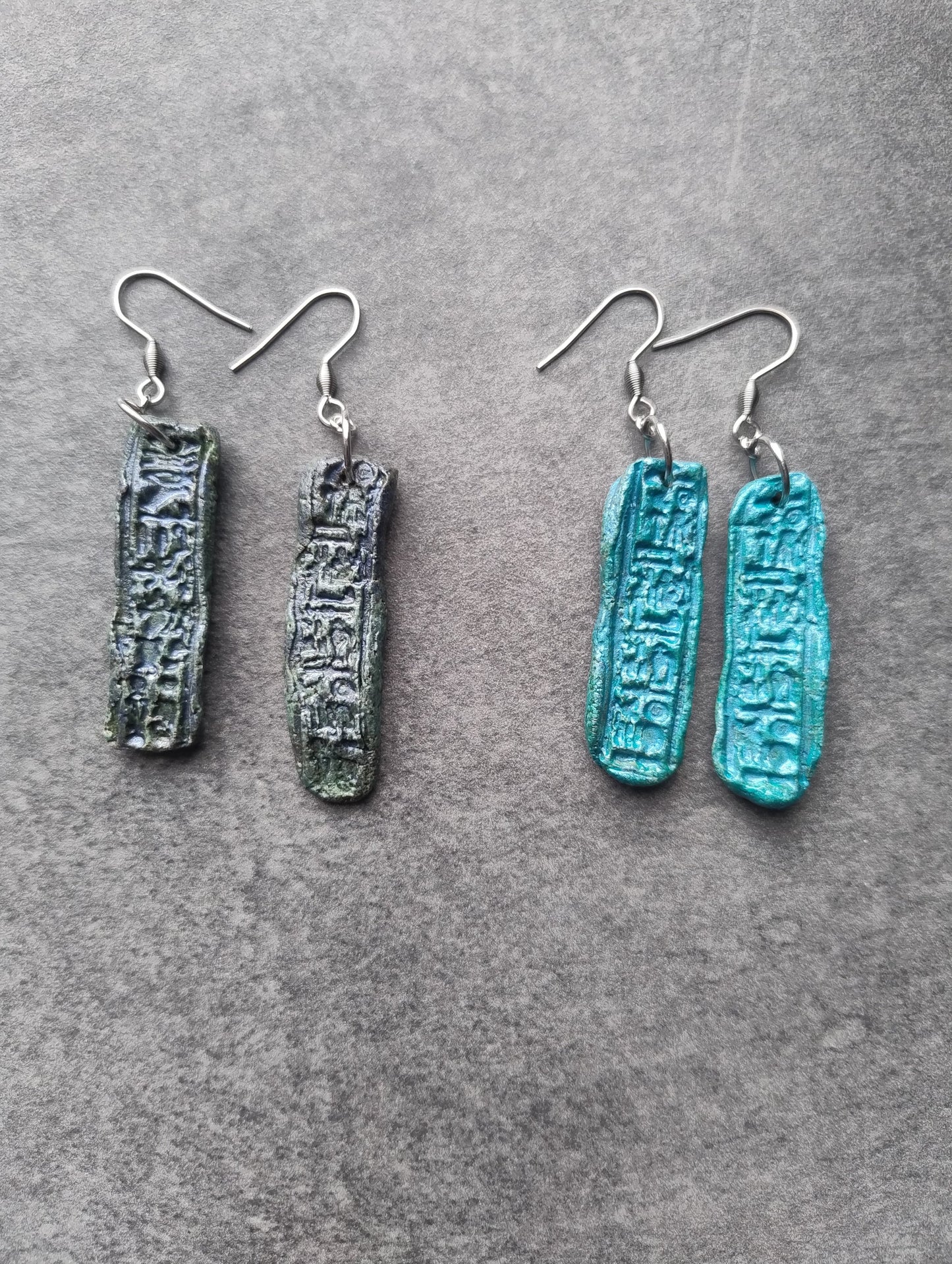 LEIA&CO Egyptian hieroglyphic tablet earrings