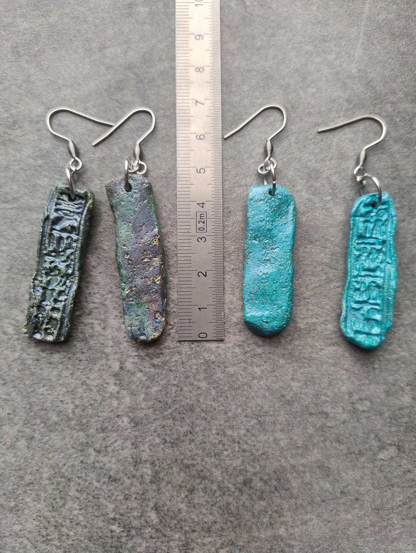 LEIA&CO Egyptian hieroglyphic tablet earrings