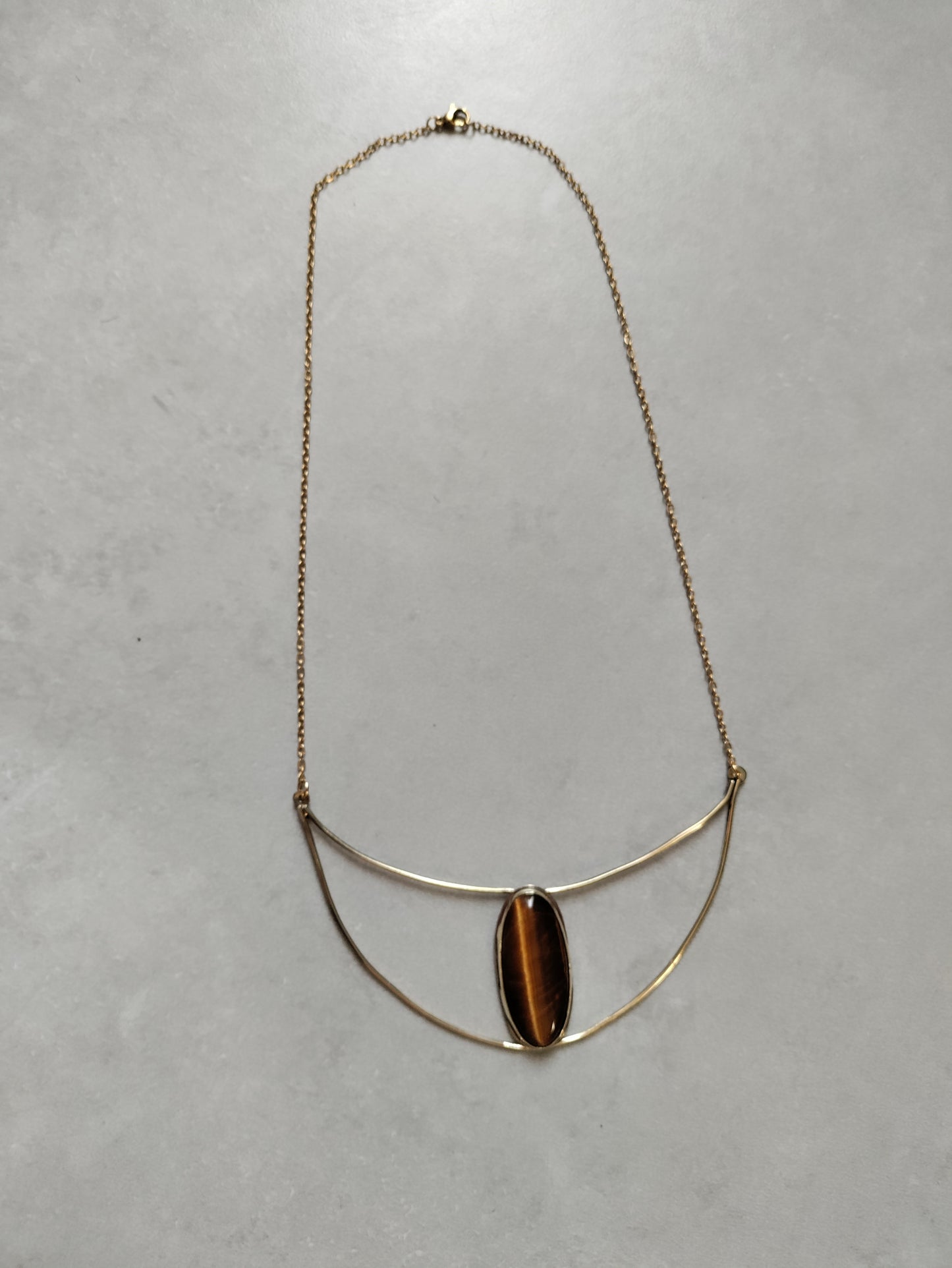 Collier parure Oeil de tigre LEIA&CO