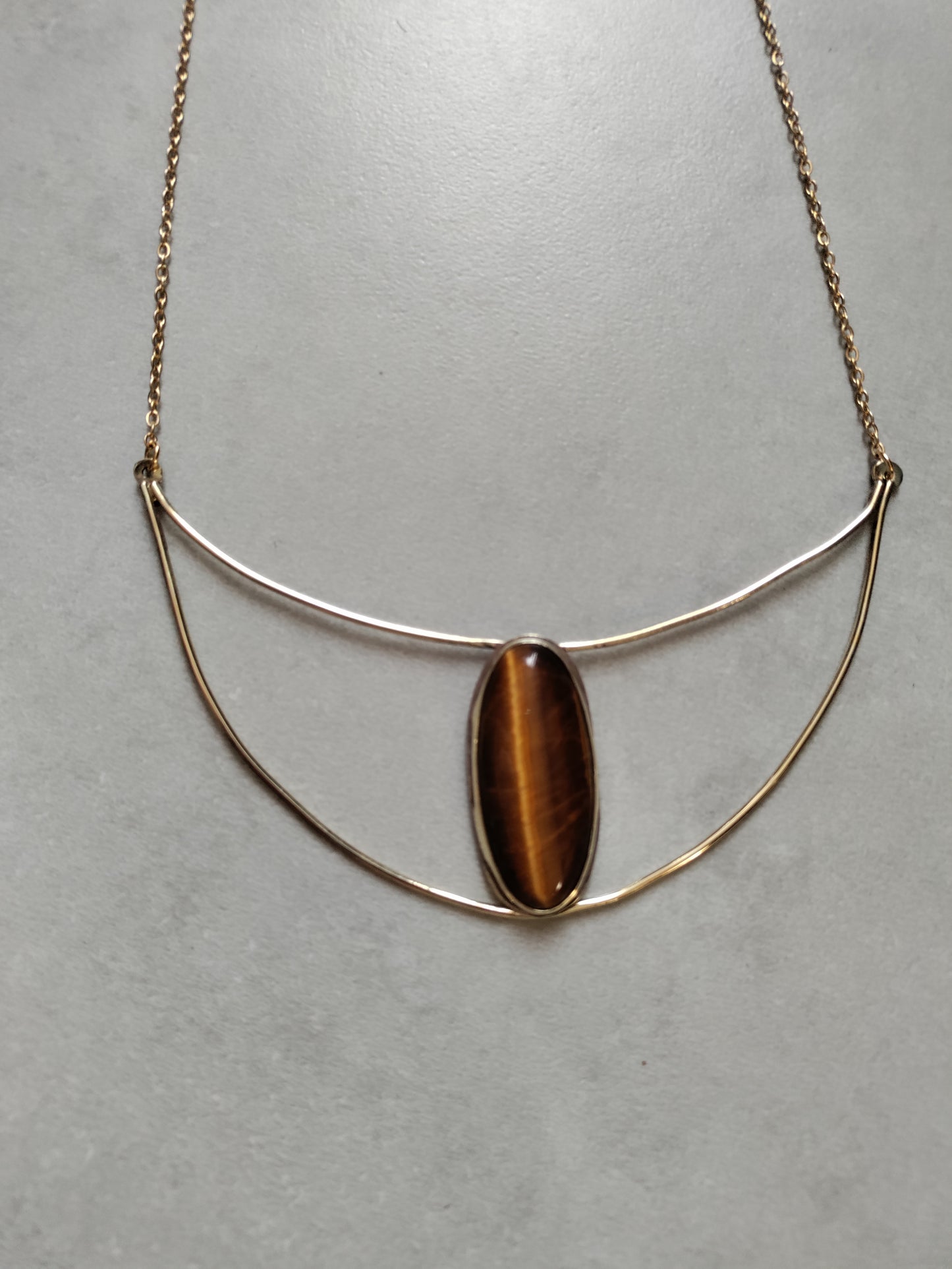 Collier parure Oeil de tigre LEIA&CO