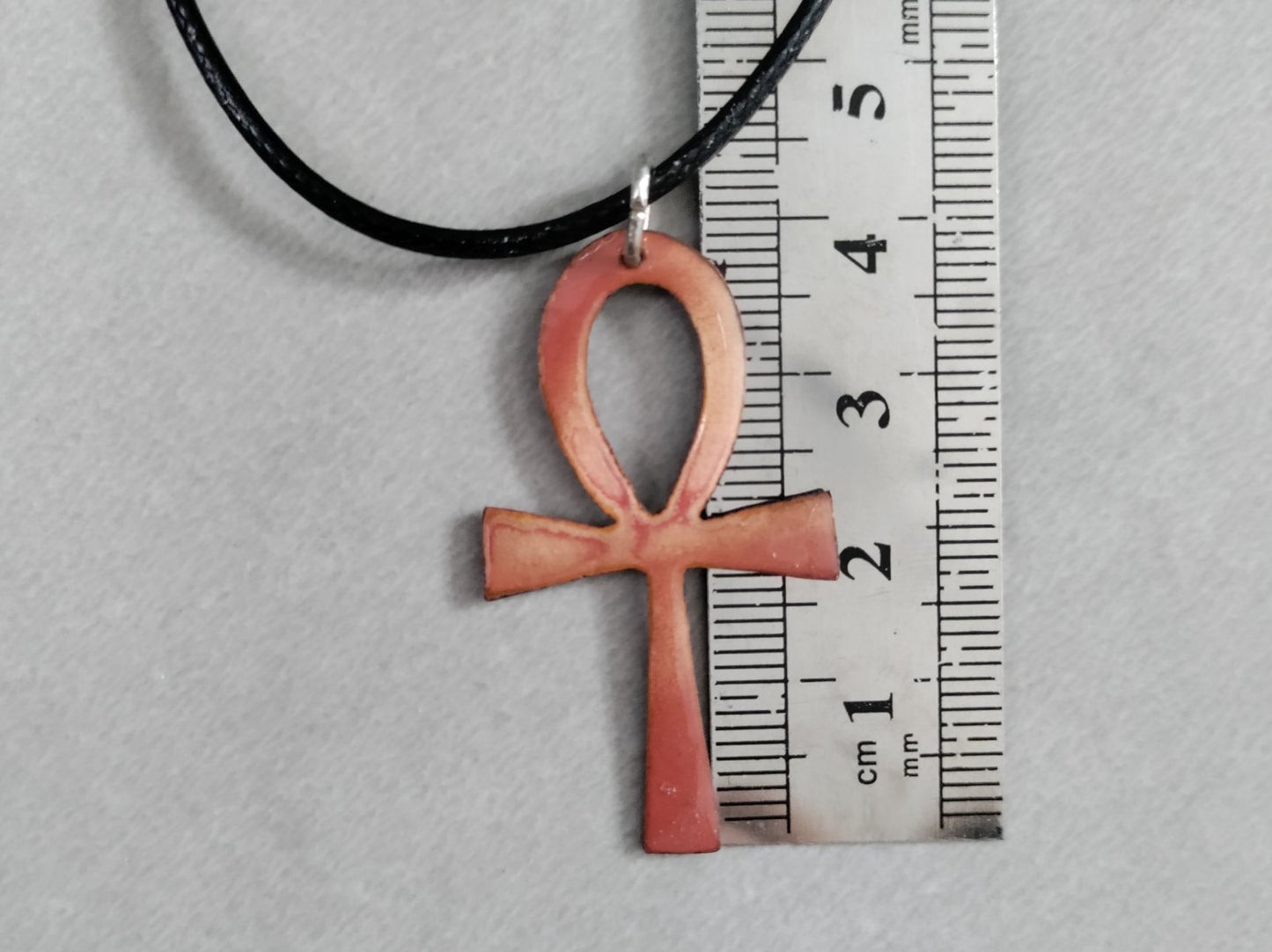 Pendentif croix de vie égyptienne Ankh bleu et cuivre LEIA&CO