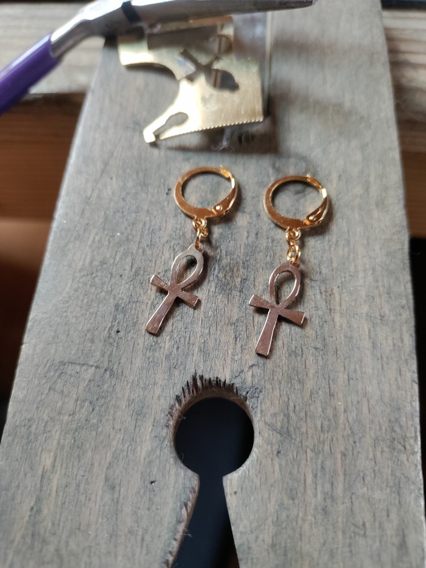 Ankh Earrings Egyptian Cross of Life LEIA&CO