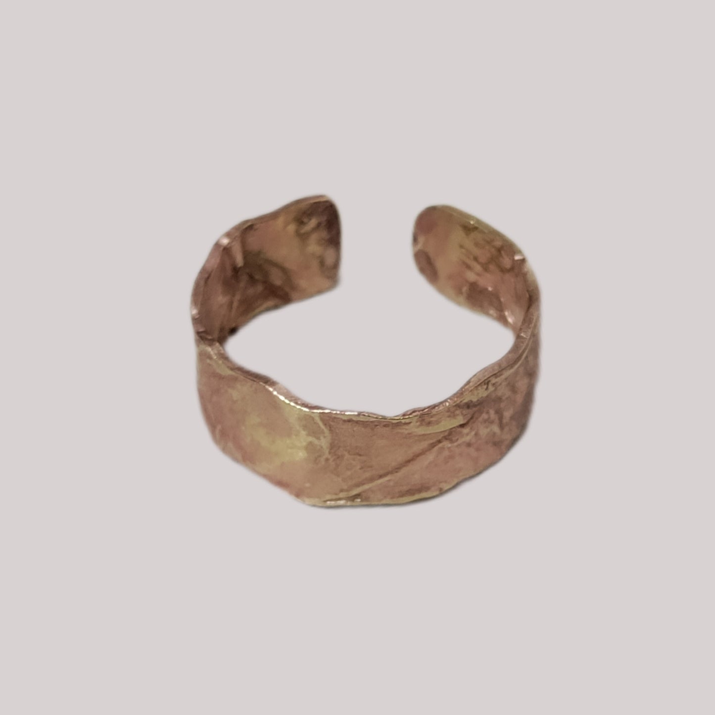 Bague ajustable laiton réticulé effet froissé LEIA&CO