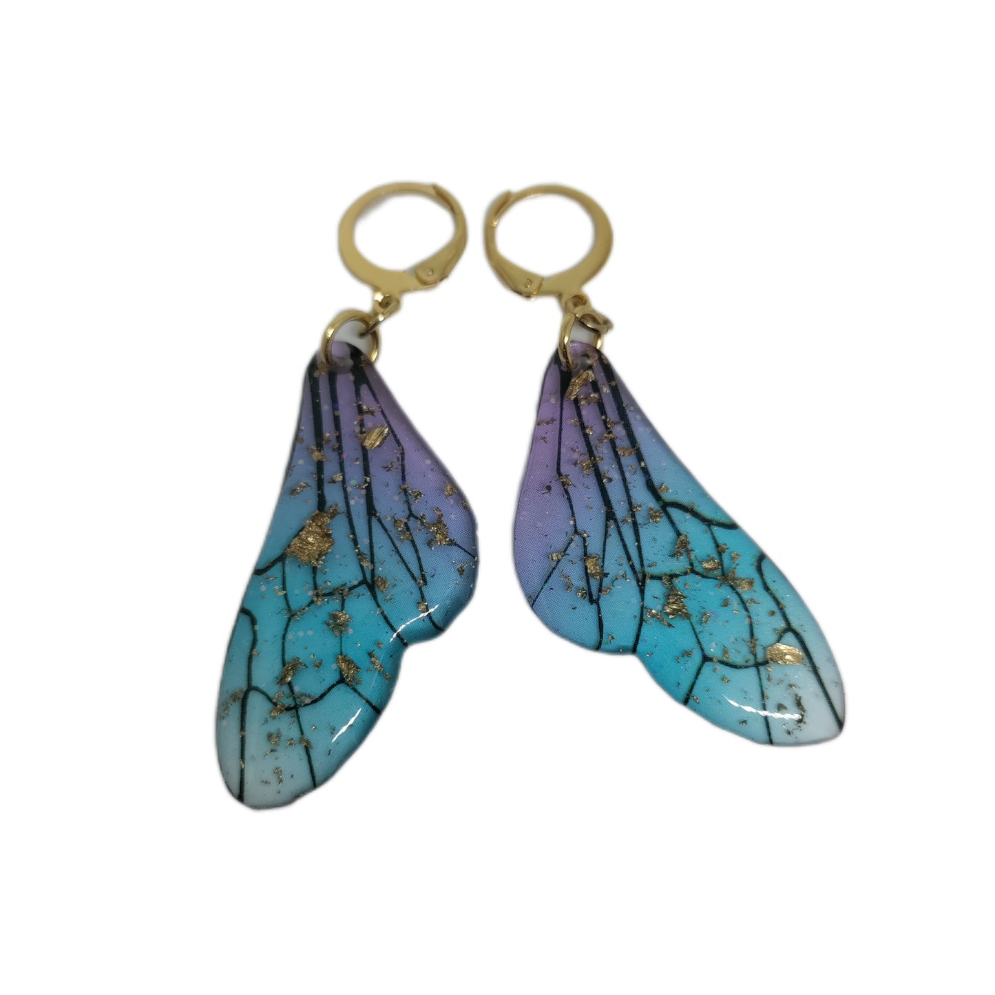 Boucles d'oreilles pendantes ailes de papillon colorées LEIA&CO