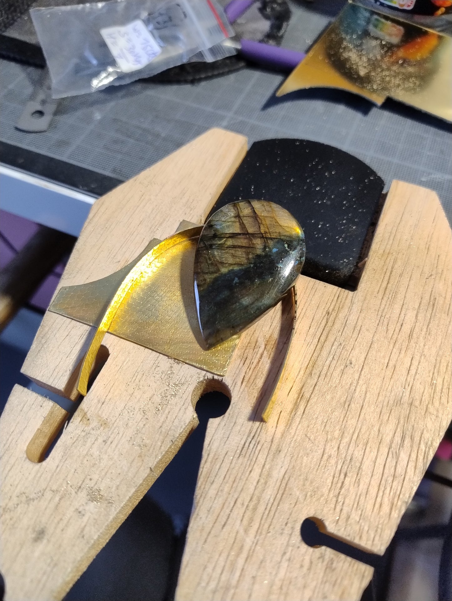 Work in progress of the necklace