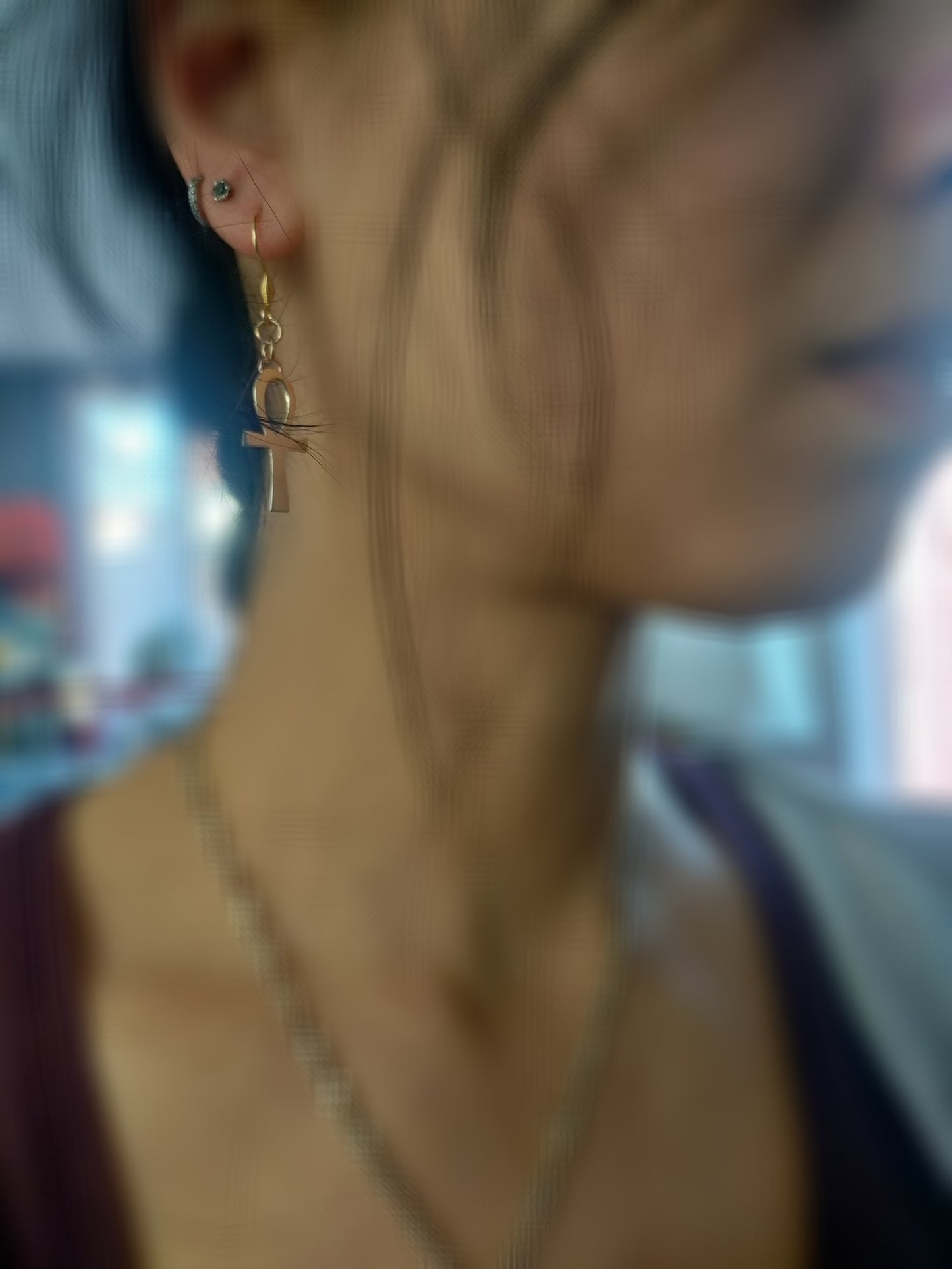 Ankh Earrings Egyptian Cross of Life LEIA&CO