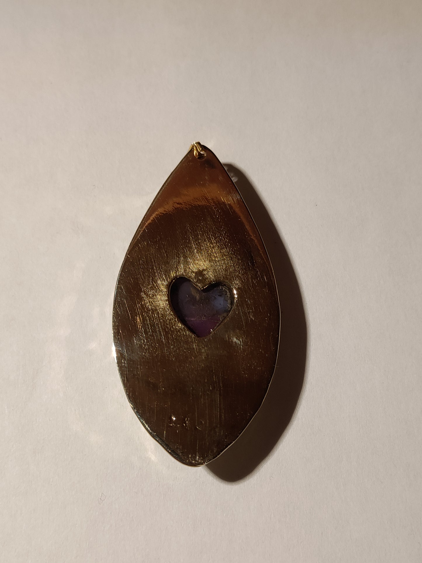 Pendentif laiton doré et agate rose veines de dragon LEIA&CO