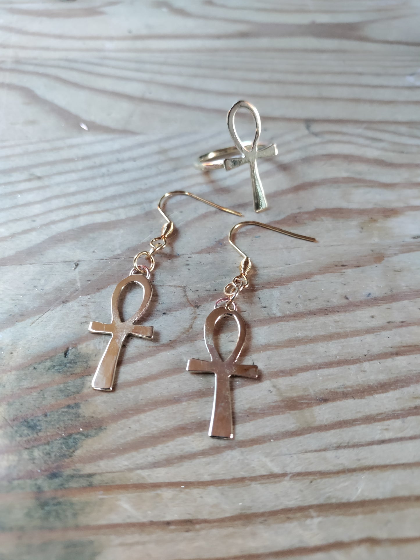 Ankh Earrings Egyptian Cross of Life LEIA&CO