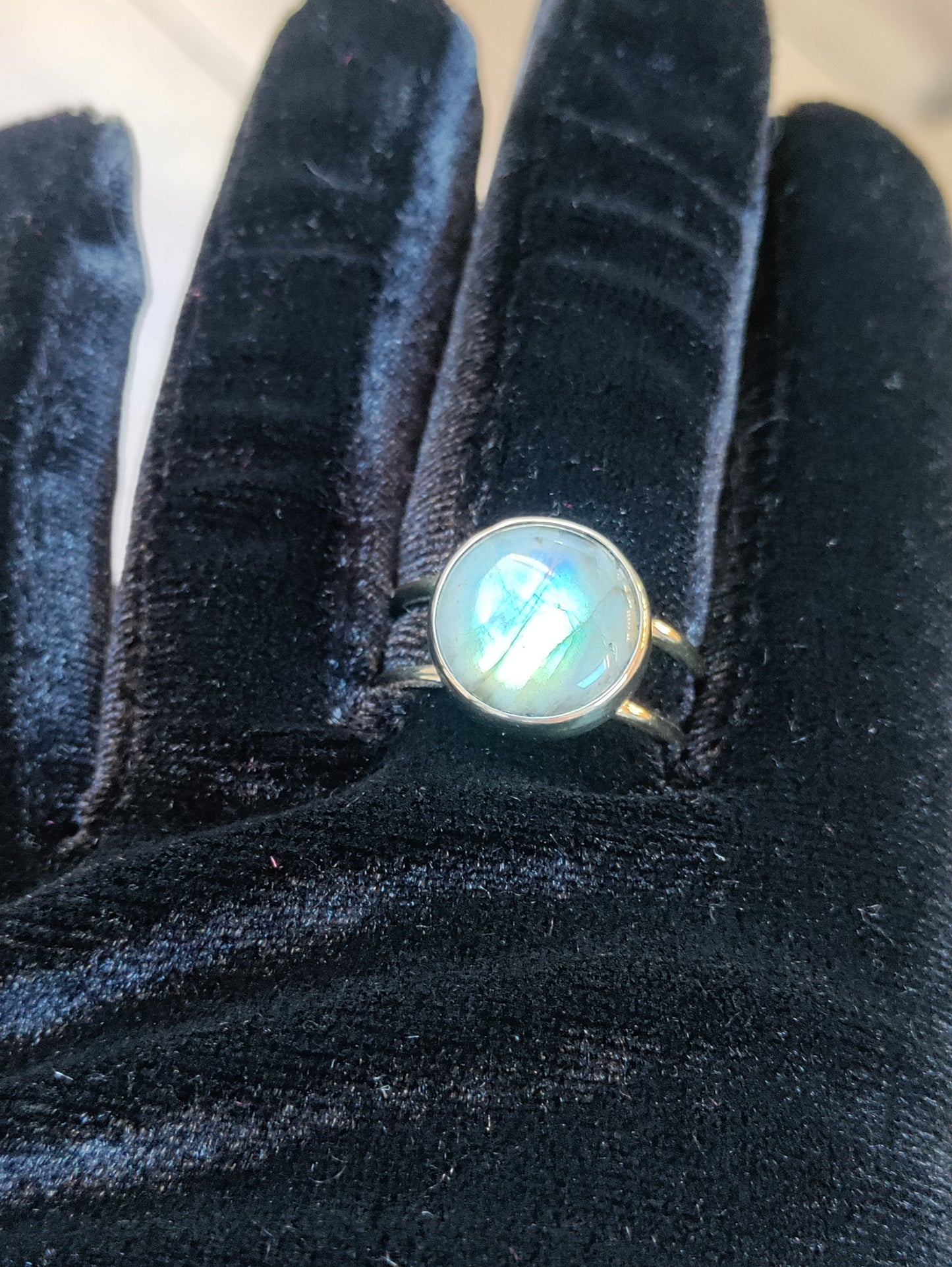 Bague ajustable en laiton avec Labradorite naturelle 57-60FR LEIA&CO