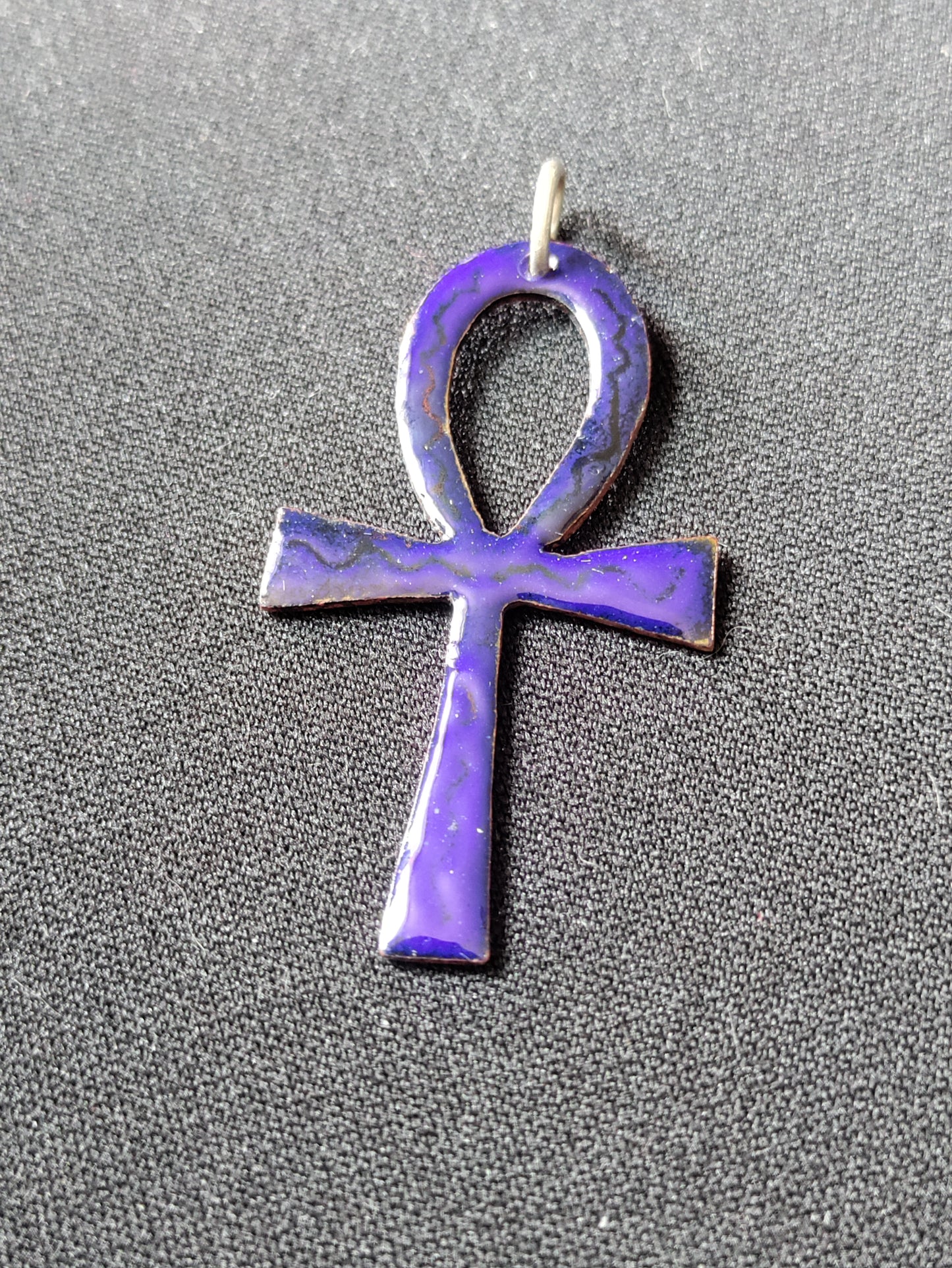 Pendentif croix de vie égyptienne Ankh bleu et cuivre LEIA&CO