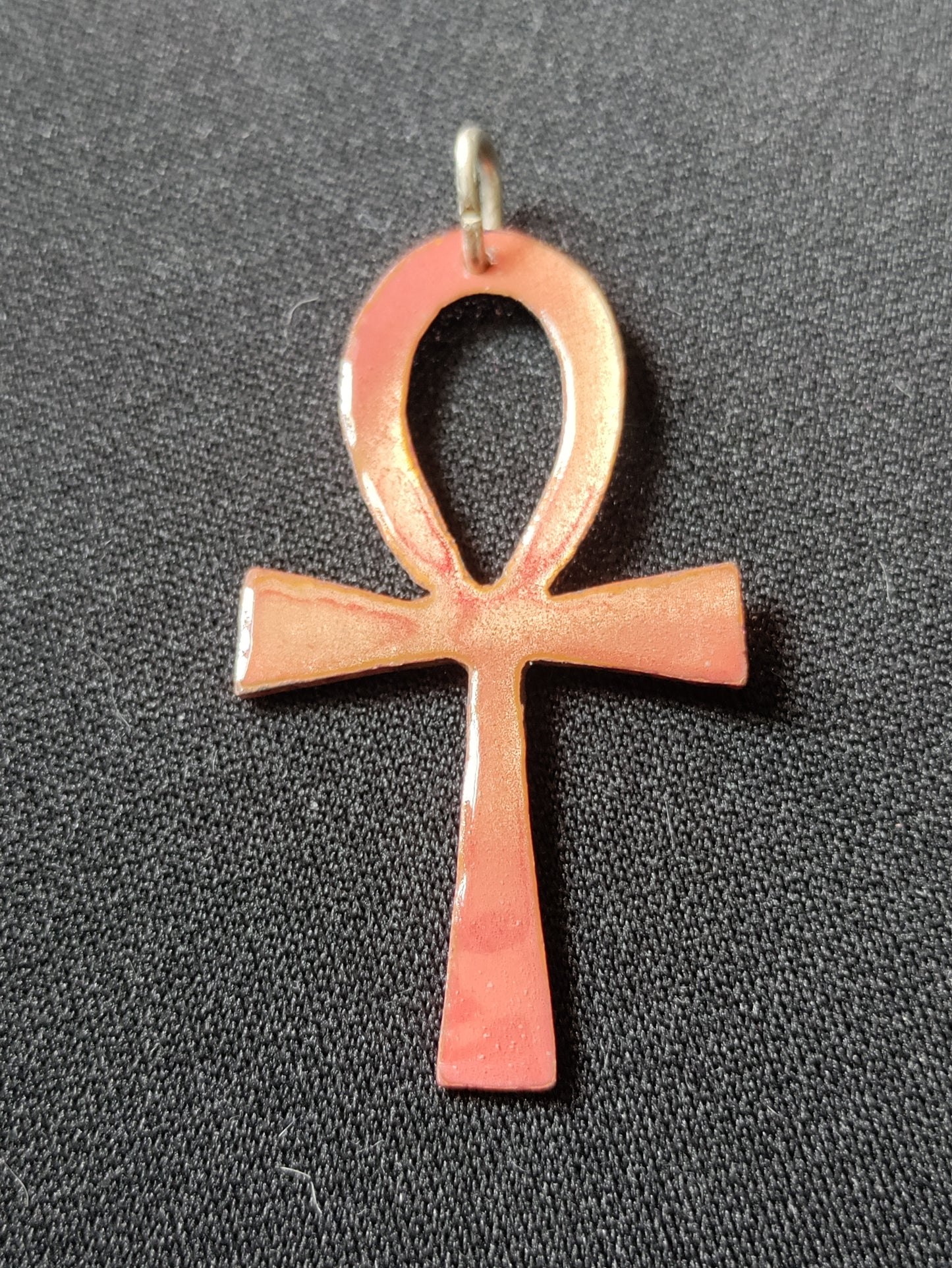 Pendentif croix de vie égyptienne Ankh bleu et cuivre LEIA&CO