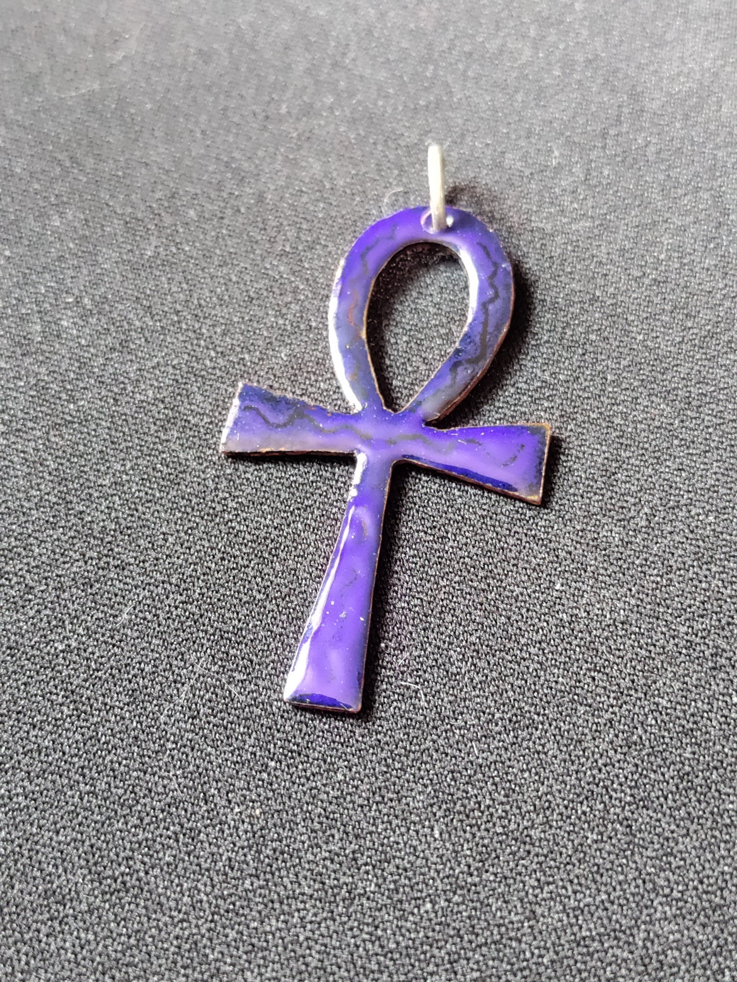 Pendentif croix de vie égyptienne Ankh bleu et cuivre LEIA&CO