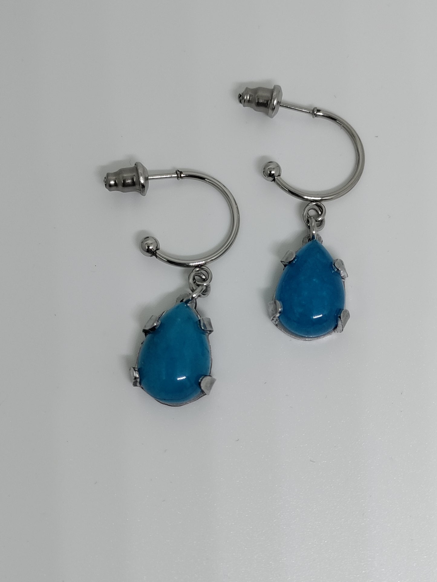 Boucles d'oreilles gouttes avec amazonite naturelle LEIA&CO