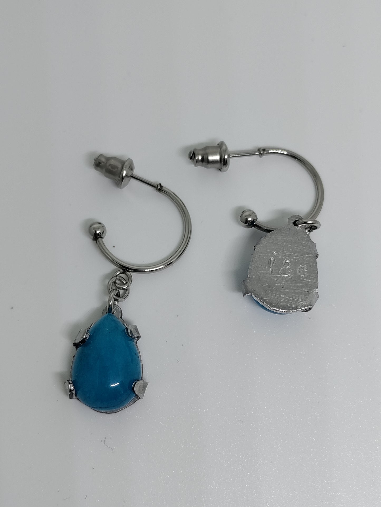 Boucles d'oreilles gouttes avec amazonite naturelle LEIA&CO