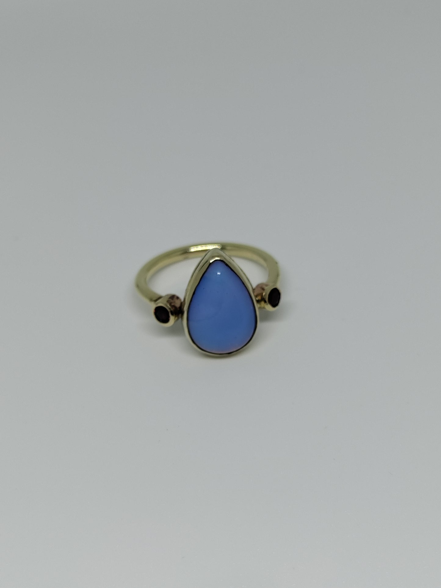 Bague dorée Opalite et rubis synthétiques LEIA&CO taille 7 3/4