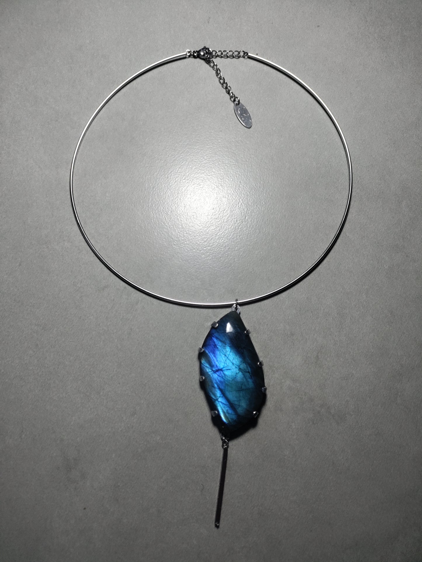 Collier parure Labradorite naturelle en aluminium LEIA&CO