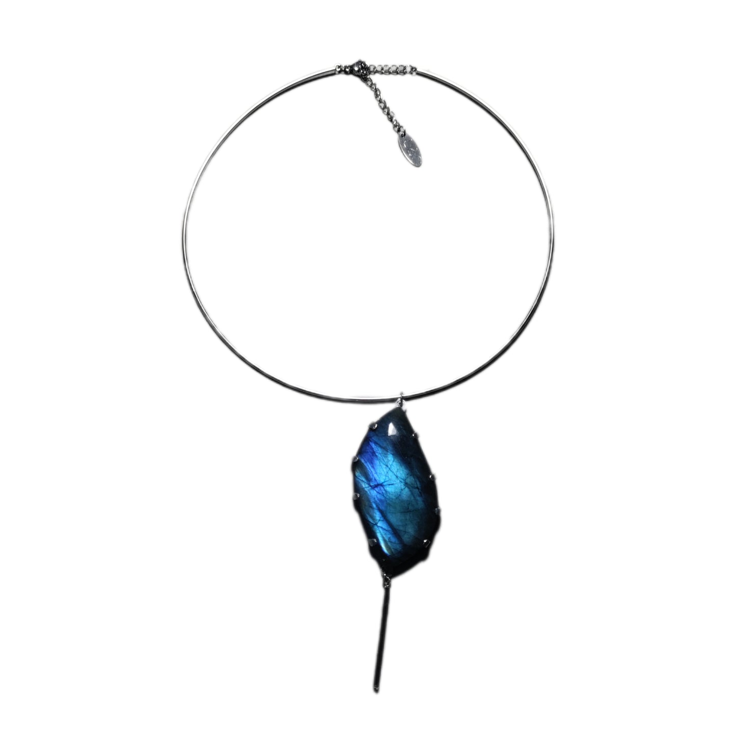 Collier parure Labradorite naturelle en aluminium LEIA&CO