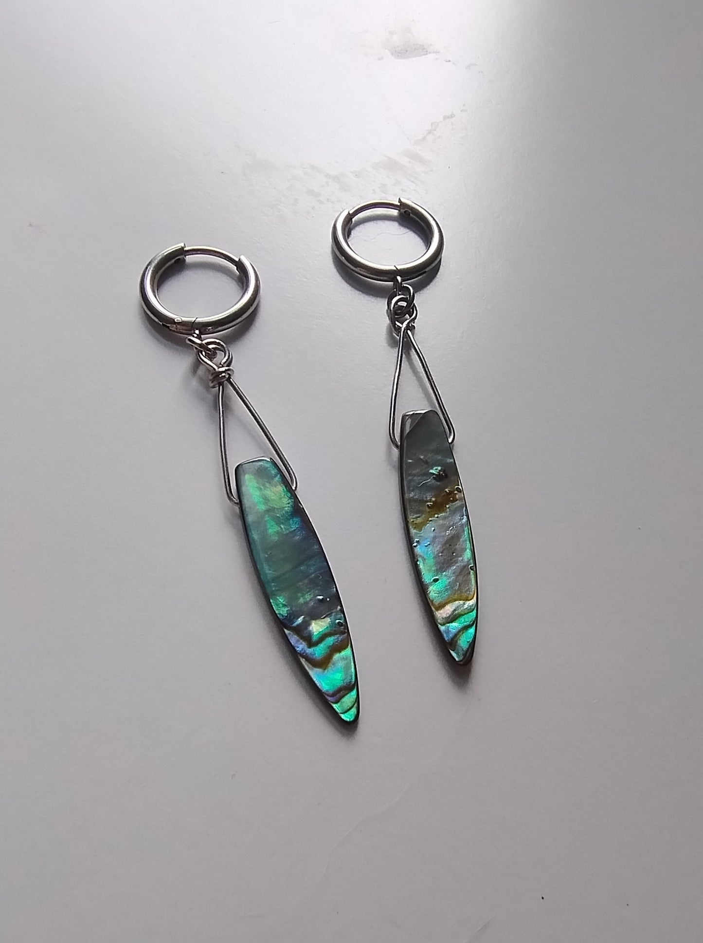 Boucles d'oreilles abalone bleues Leia and Co