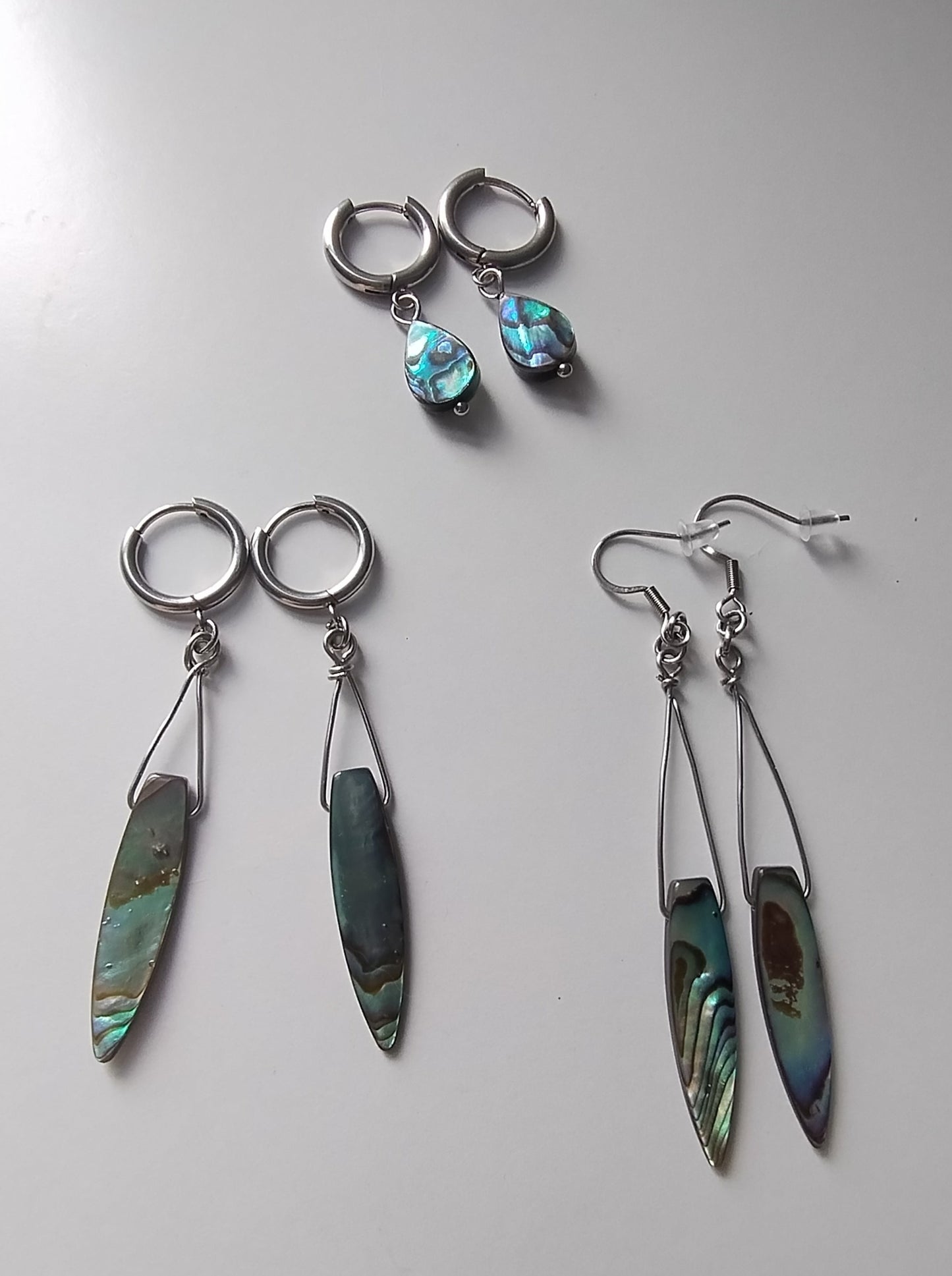 Boucles d'oreilles abalone bleues Leia and Co