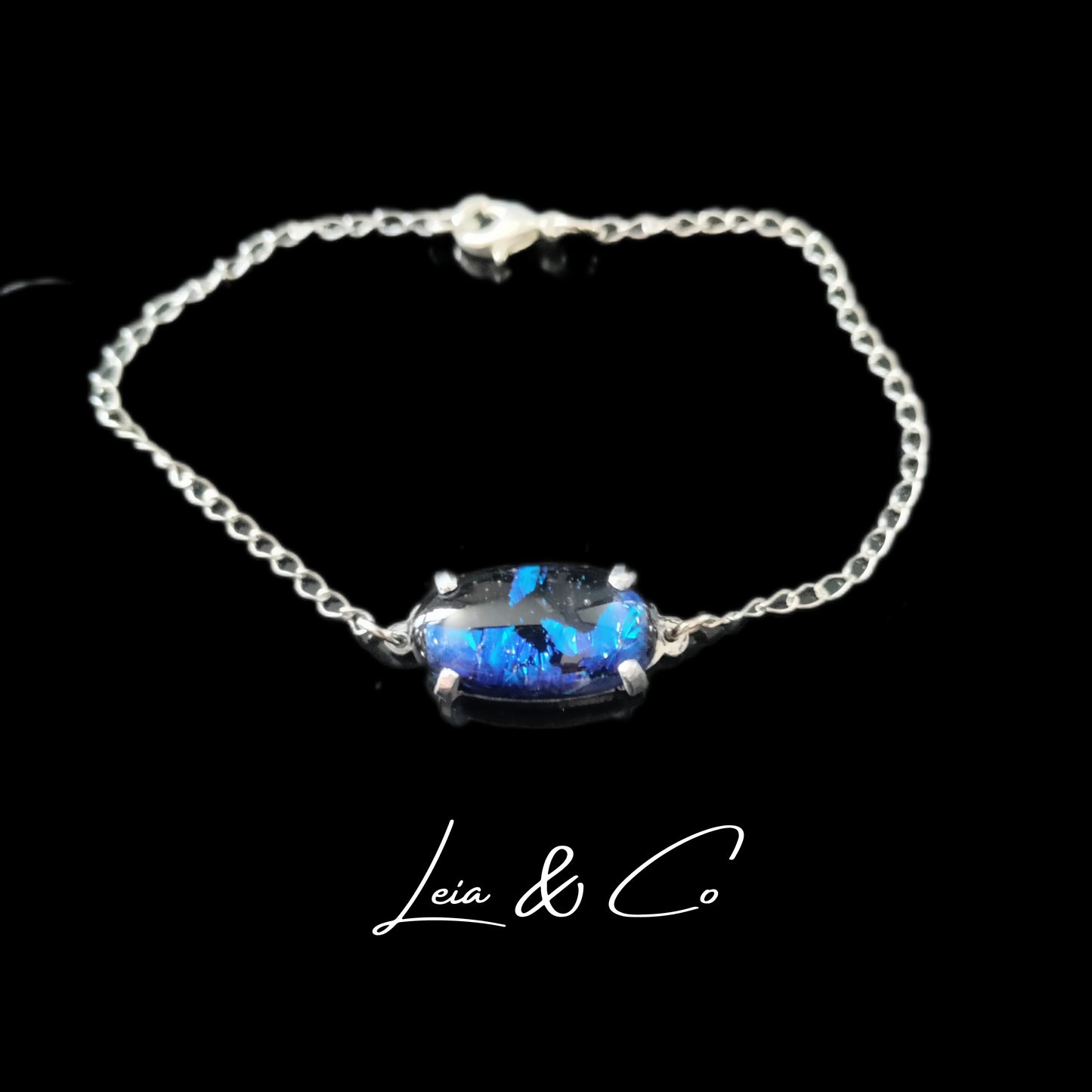 Dichroic glass chain bracelet LEIA&CO