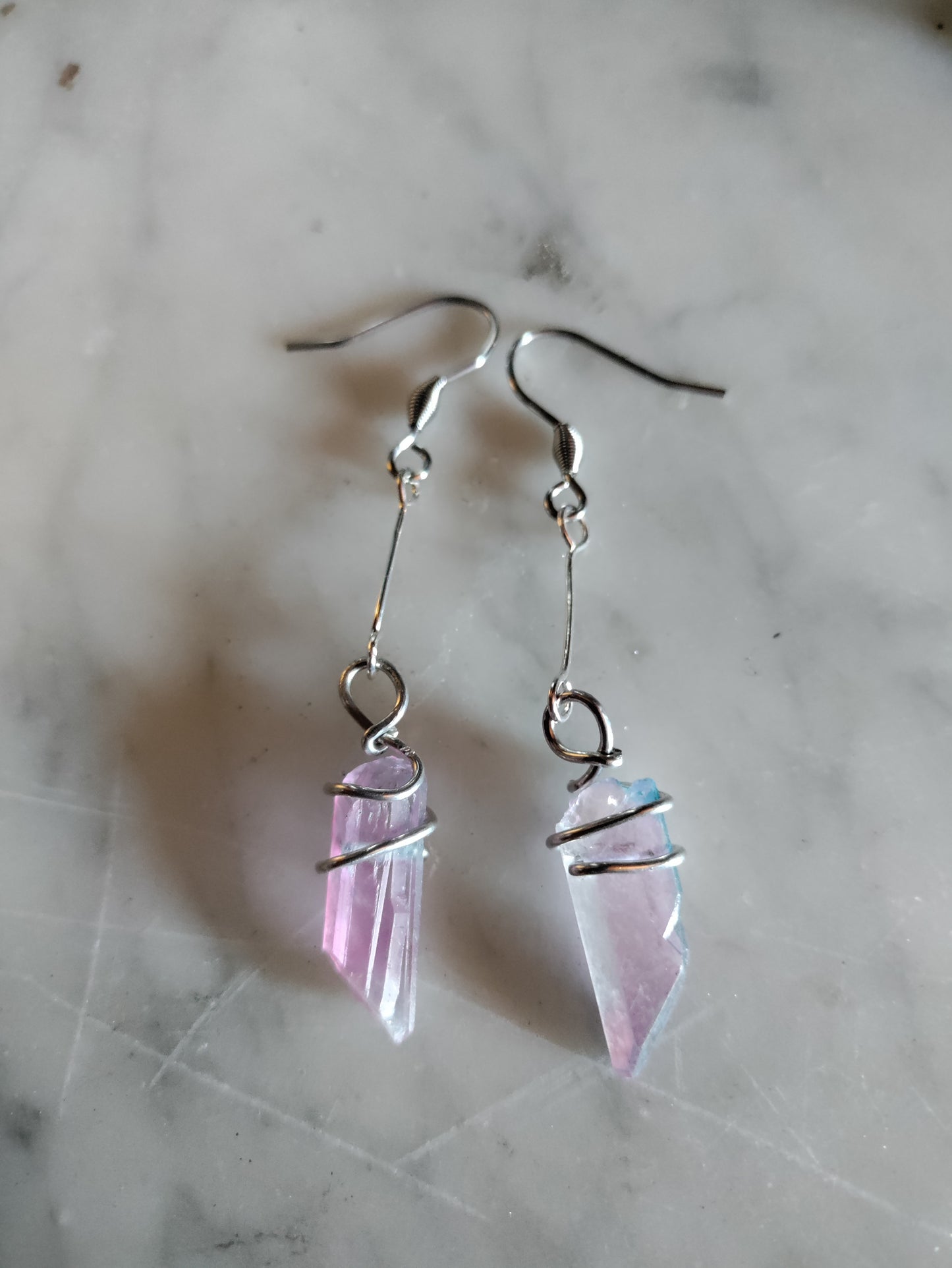 Blue and pink crystal earrings LEIA&CO