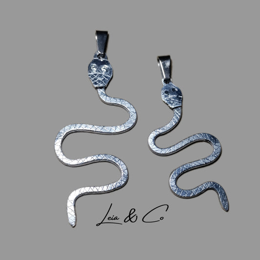 Silver color snake pendant LEIA&CO